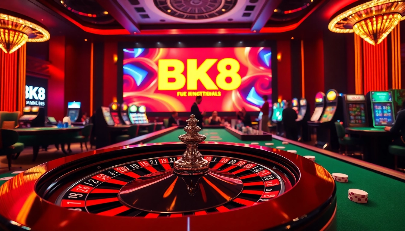 Experience the excitement of BK8 gaming with vibrant casino visuals and thrilling action.