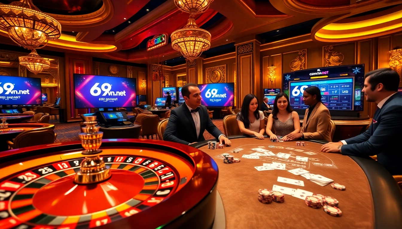 Experience the excitement of gambling at 69vn.gb.net with vibrant casino tables and dynamic gameplay.