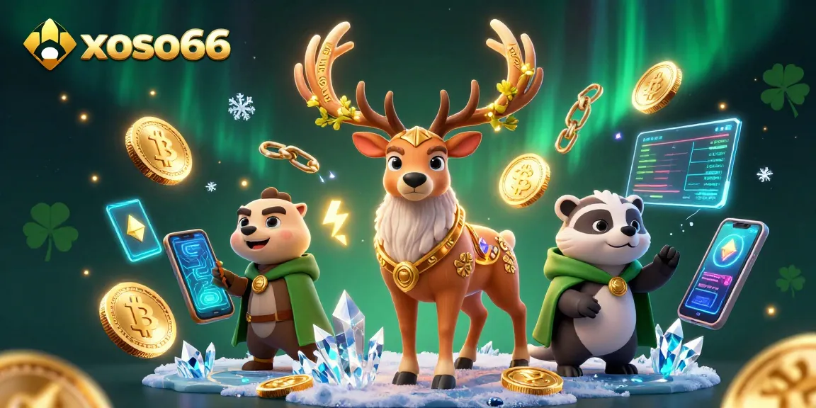 Engage with xoso66 and experience vibrant lottery games amidst glowing mystical elements.