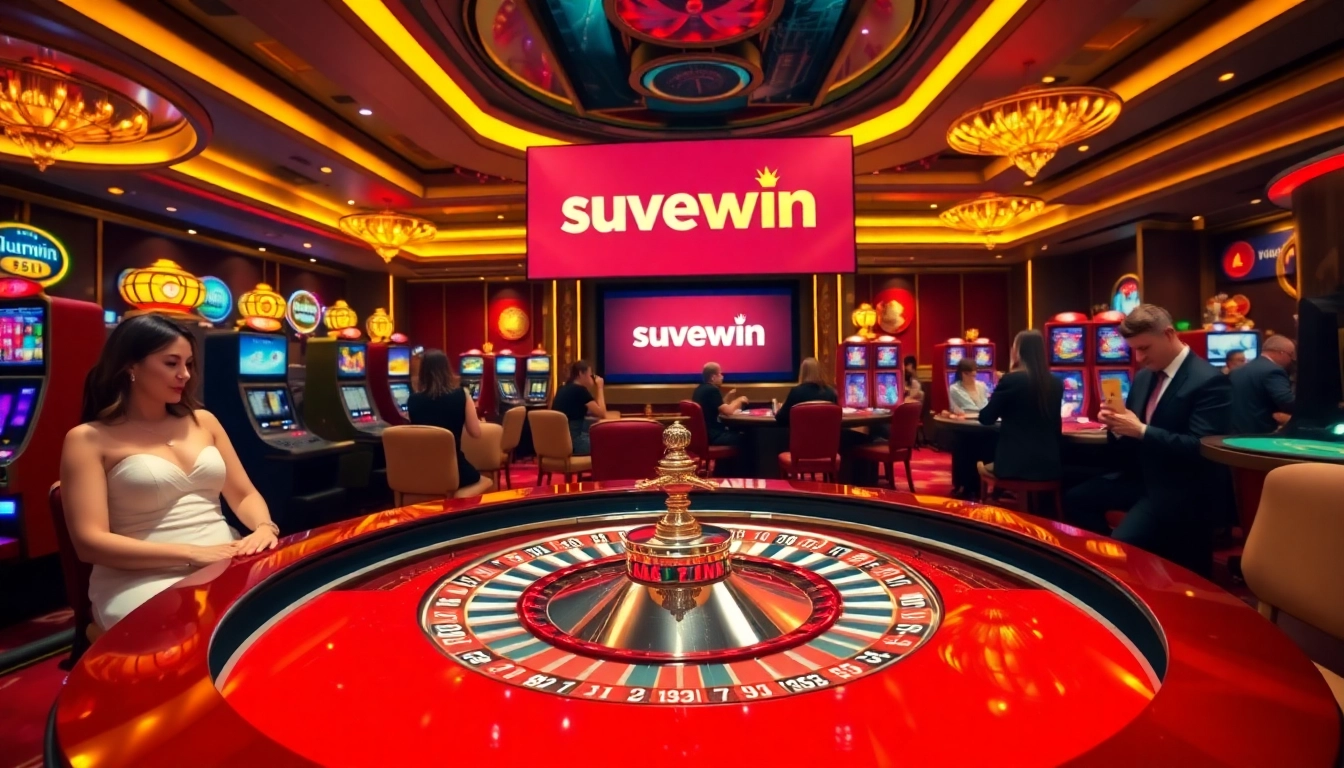 Players enjoying a thrilling game of roulette at surewin casino.