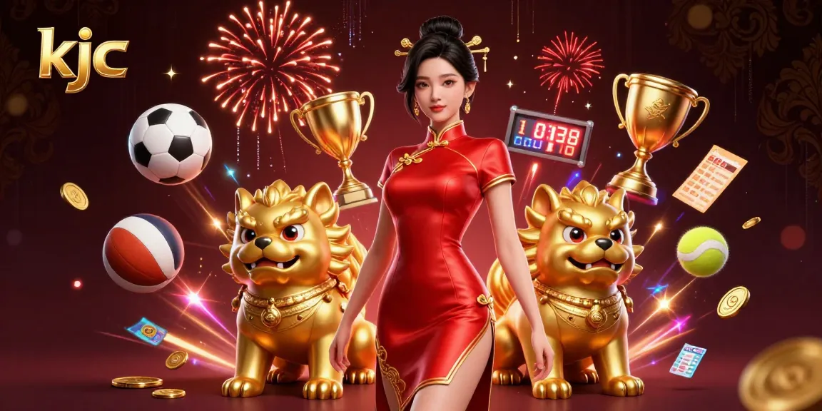 Experience thrilling gaming at kjc with vibrant fireworks and sports betting action featured in this 3D illustration.