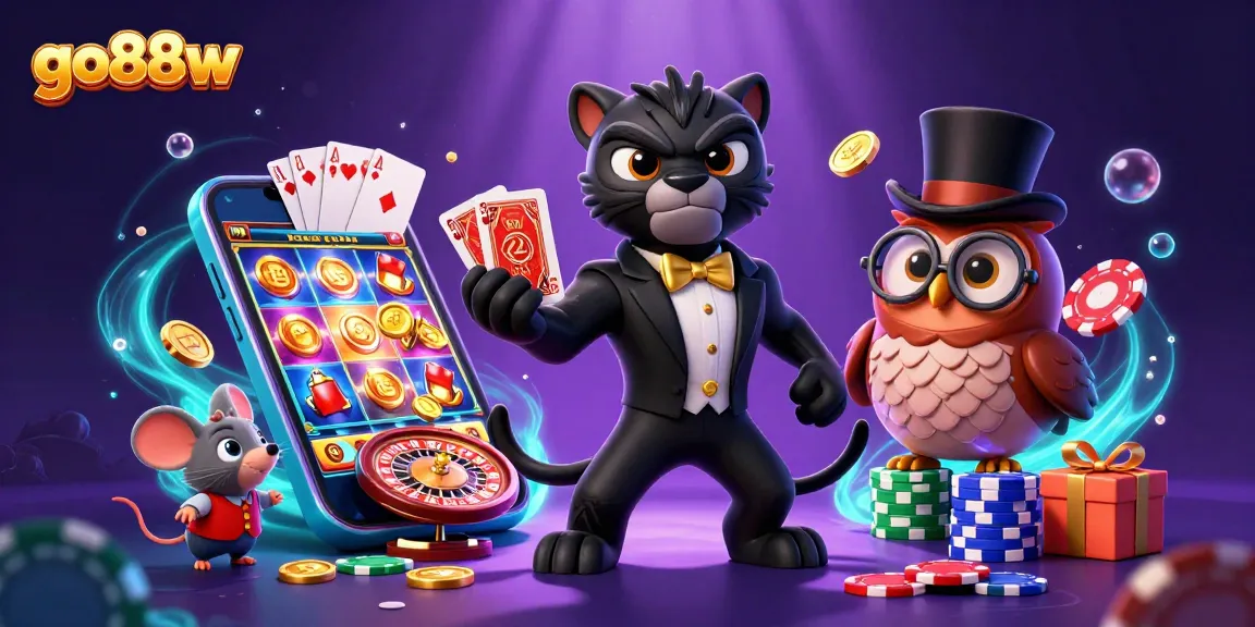 Experience the excitement of go88w with vibrant casino characters and games in stunning detail.