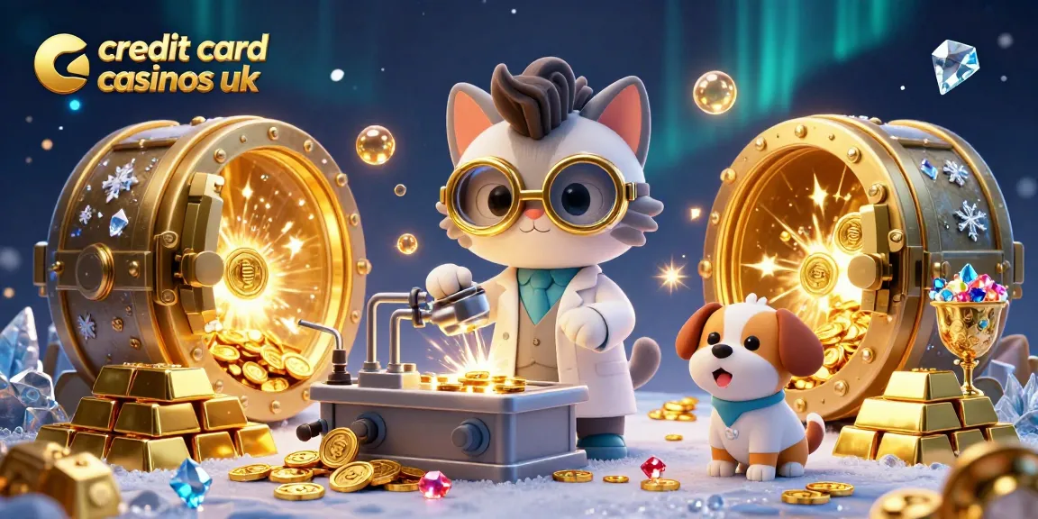 Experience the thrill of credit card casinos uk with vibrant characters and a dynamic treasure-filled scene.