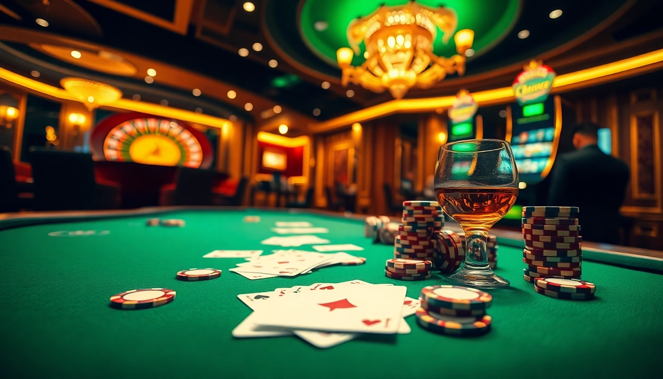 Engage in high-stakes gaming at hitclub with vibrant poker chips and a roulette wheel.