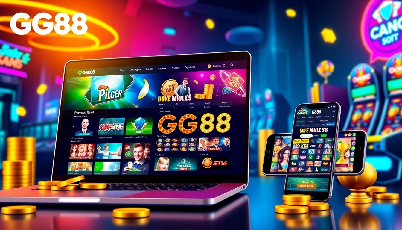 GG88 online gaming platform showcasing sports betting and casino games