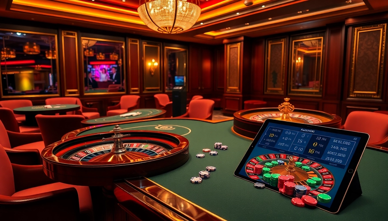 Kèo nhà cái 5 highlights an exciting poker game atmosphere in a luxurious casino setting.