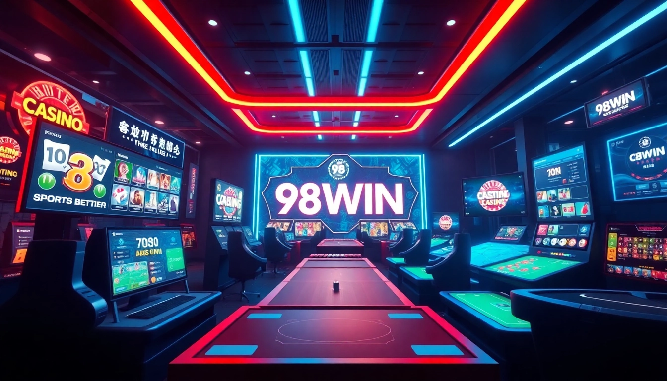 Engaging online gambling interface showcasing 98WIN's gaming options, creating excitement and trust.