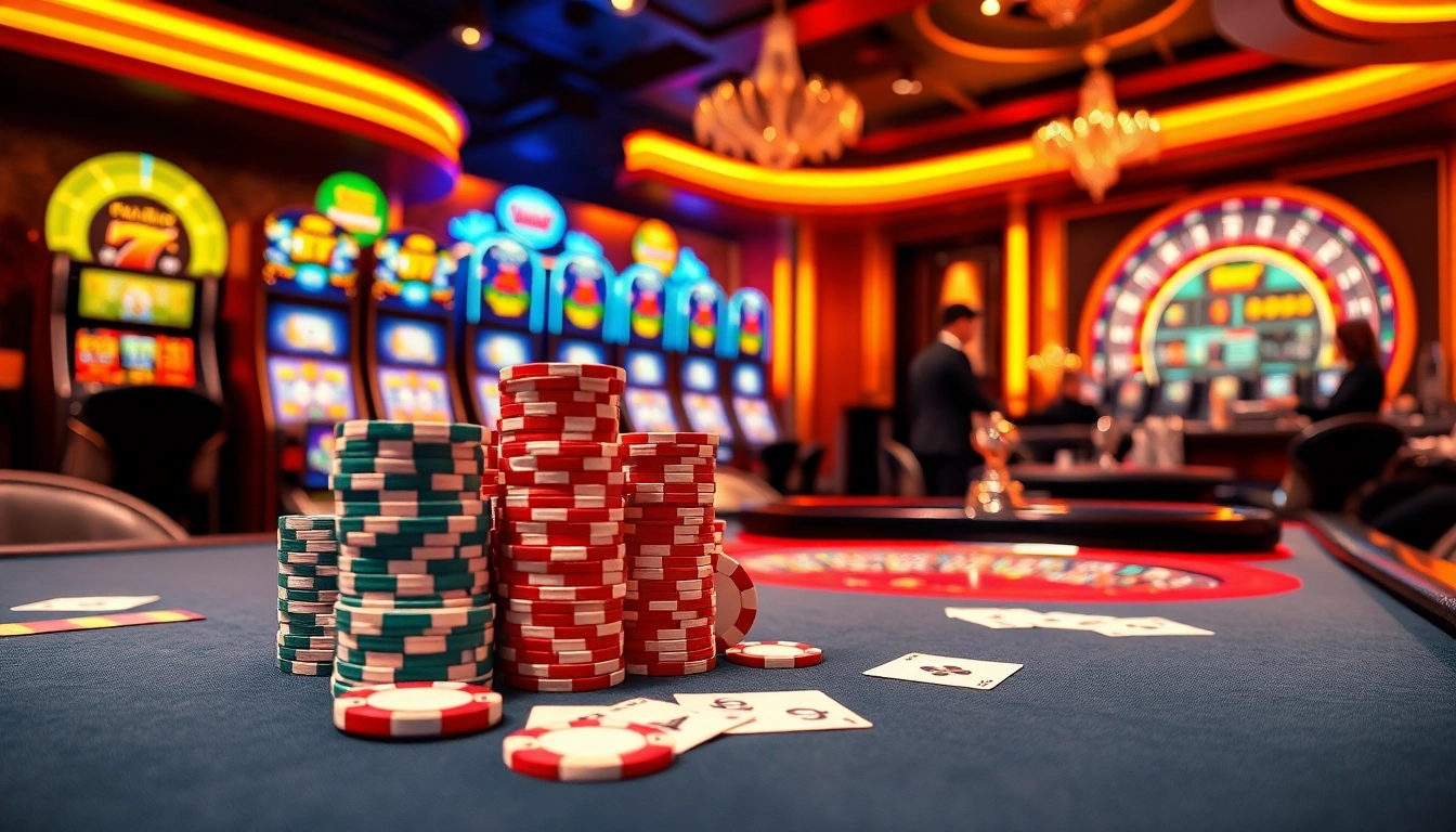 Twin68.world offers a thrilling casino experience with illuminated games and vibrant gambling atmosphere.