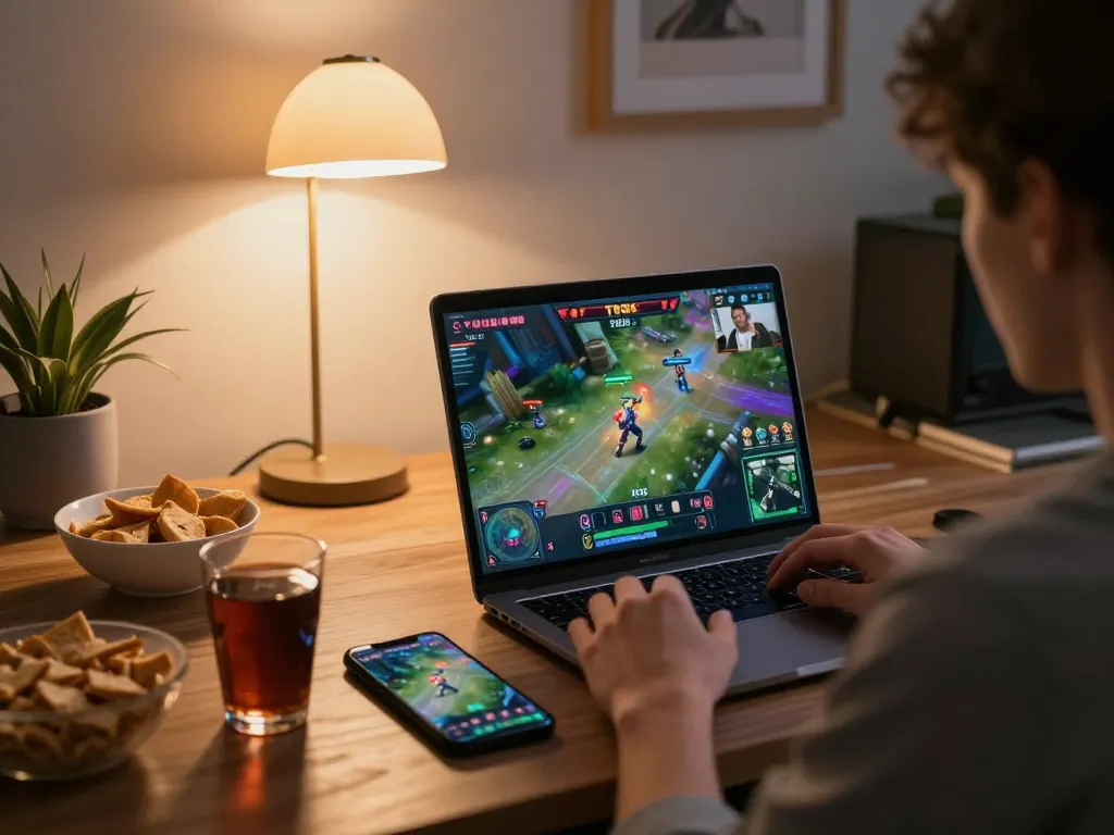 Engaging moment in the game TT88 showcasing a cozy online gaming setup with active player interaction.