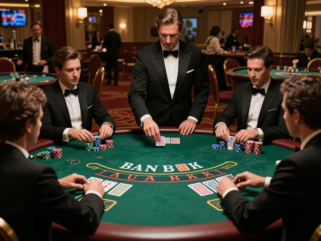 Strategic players enjoying blackjack at a premium casino, featuring SC88-themed cards and chips.