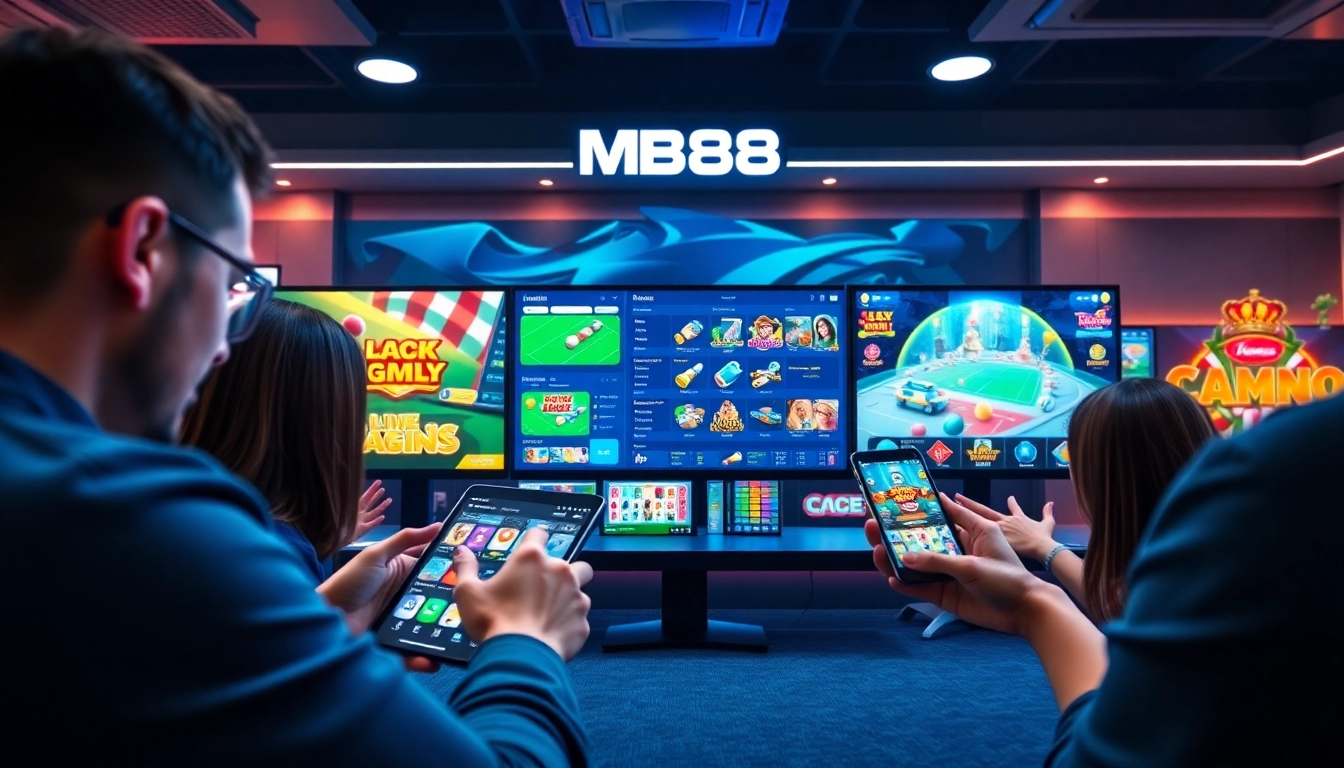Engaging MB88 online gaming interface showcasing diverse gaming options and user-friendly design.