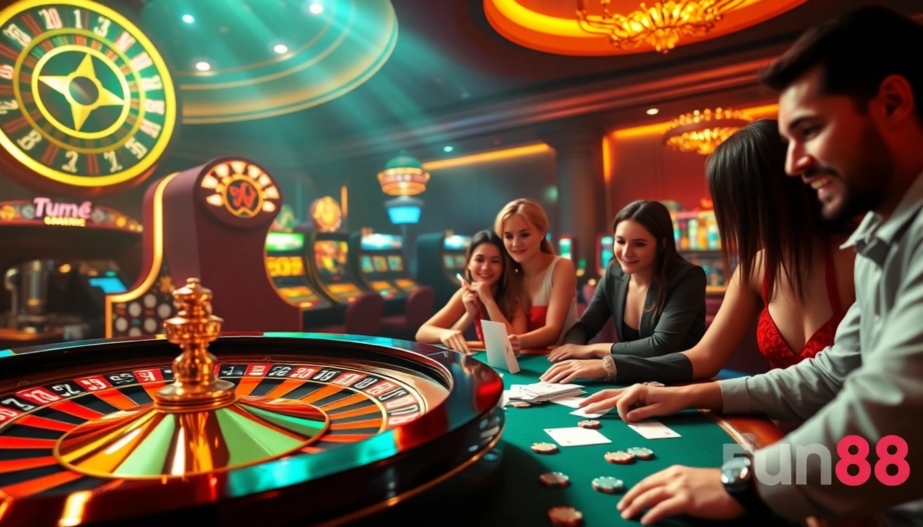 Experience the excitement of gambling at Fun88 with vibrant slots and roulette.