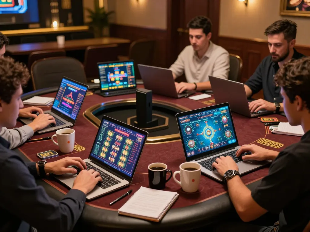 The excitement of online gaming with iwin showcased on a tablet with vibrant casino game interface.