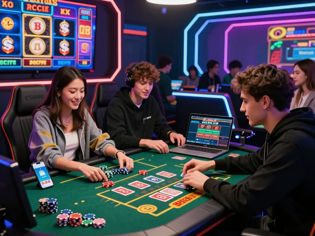 Players enjoying online gaming at https://sc88e.com/, celebrating wins with vibrant graphics and modern gaming setup.