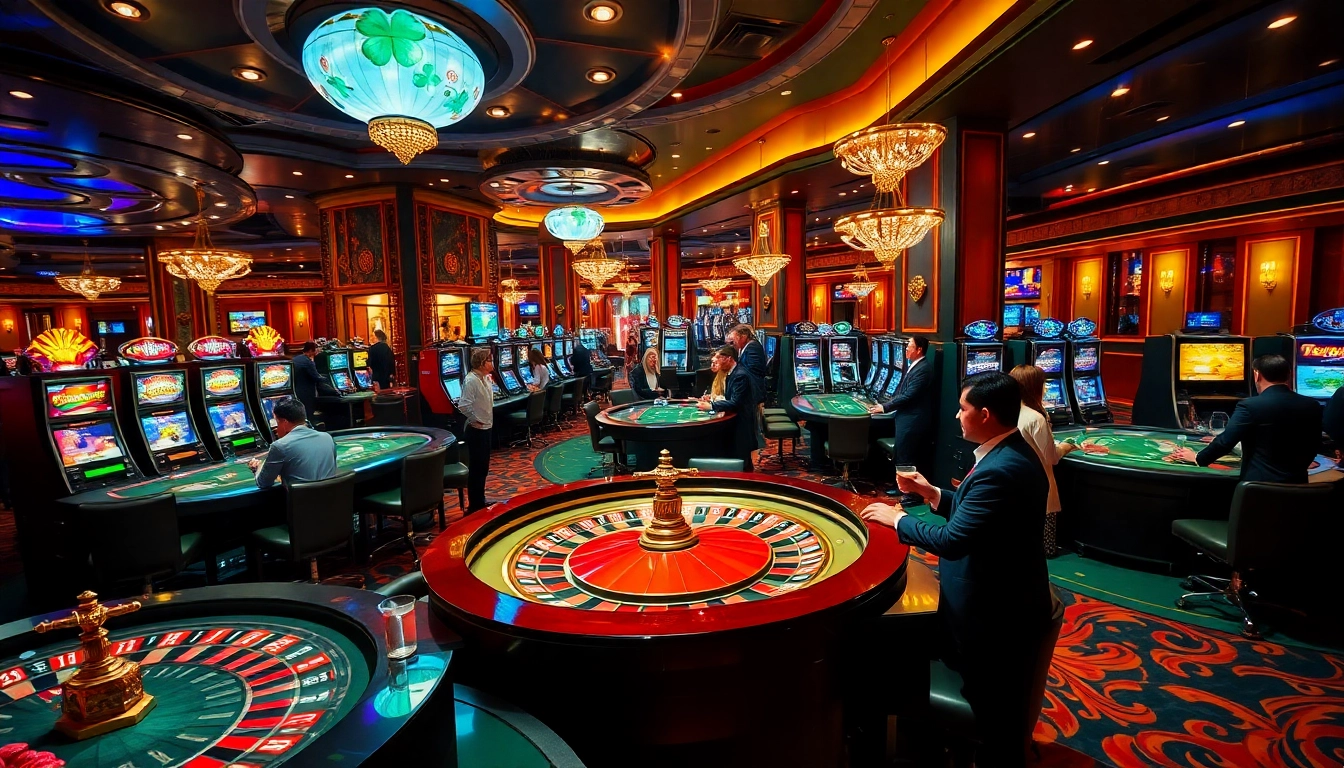 Soi cầu 24h captures the excitement of casino gambling with vibrant roulette and poker games.