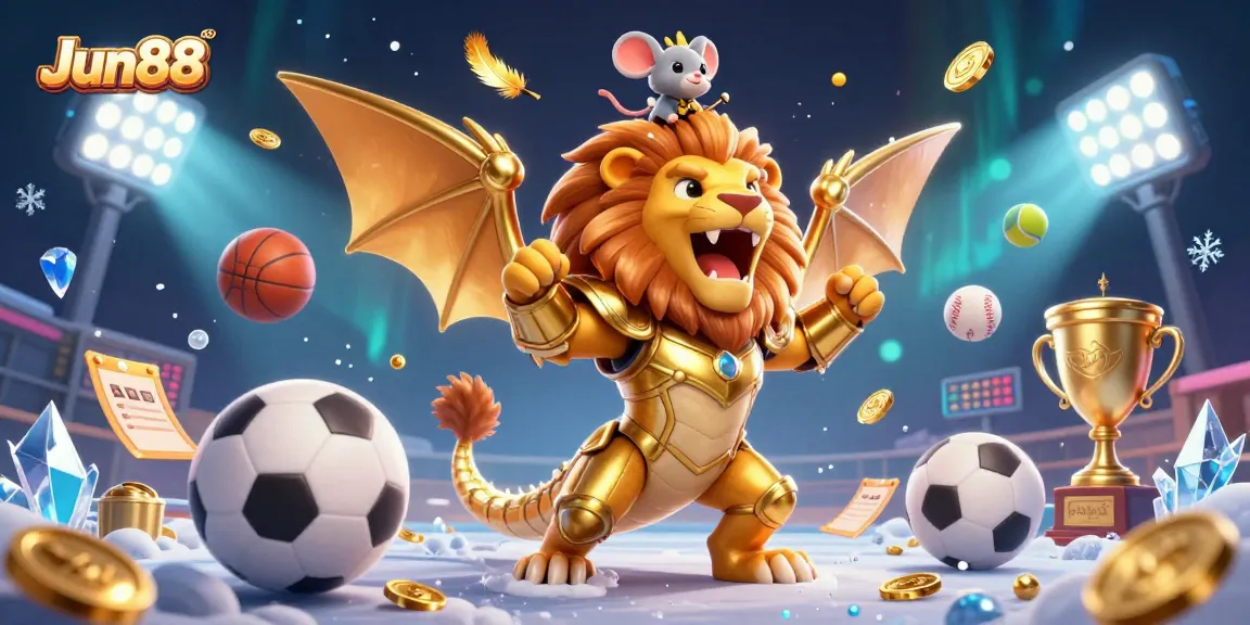 Experience thrilling gameplay and winning strategies at Jun88 with an exciting 3D casino scene.