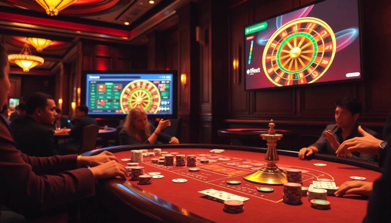 Experience excitement at the poker table with stunning visuals from https://febet4.art/ showcasing vibrant casino action.