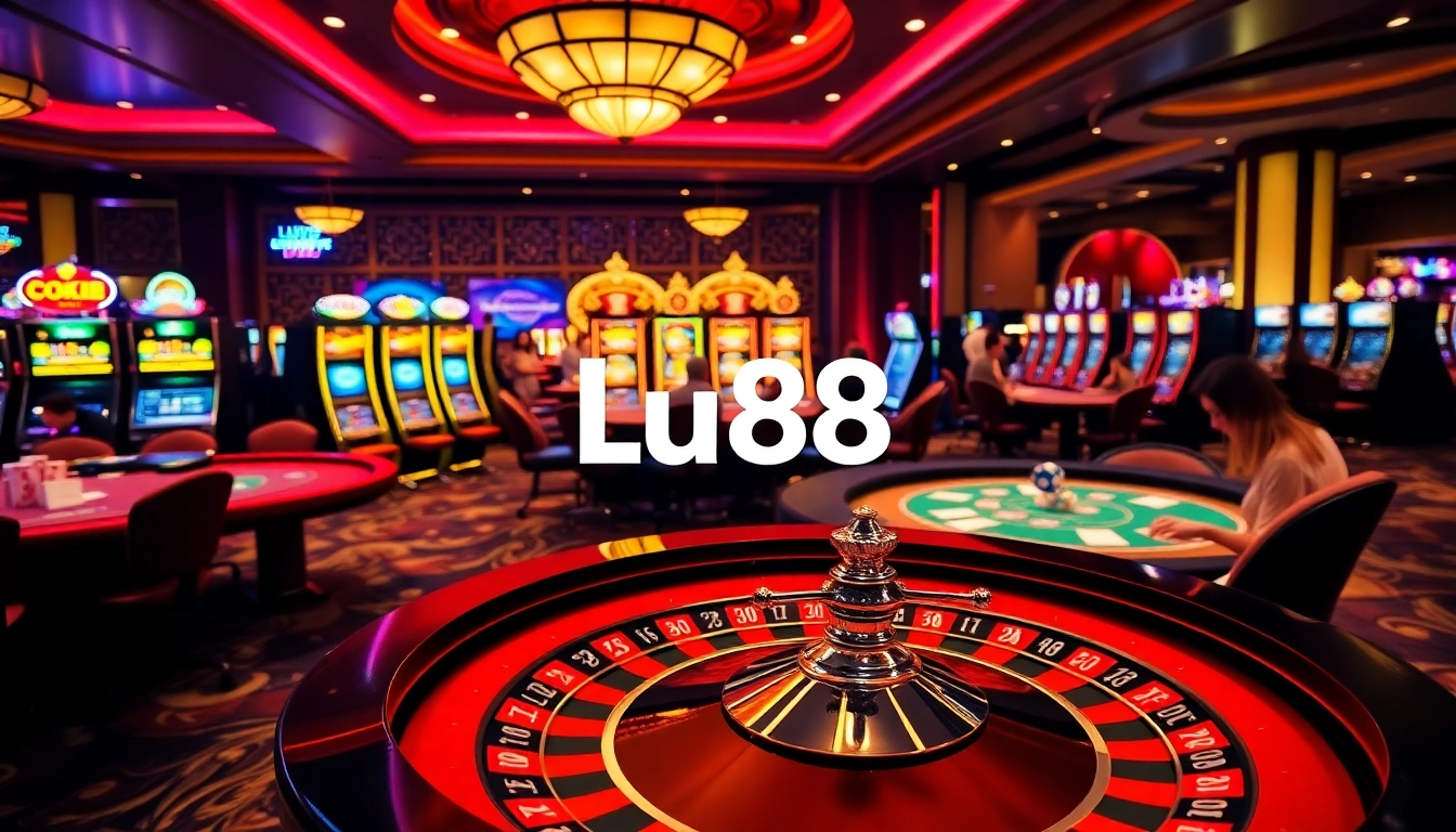 Experience the excitement of gambling at Lu88 with vibrant casino games and a festive atmosphere.