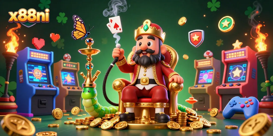 Experience the thrill of gaming with x88ni as a vibrant 3D casino scene comes to life.