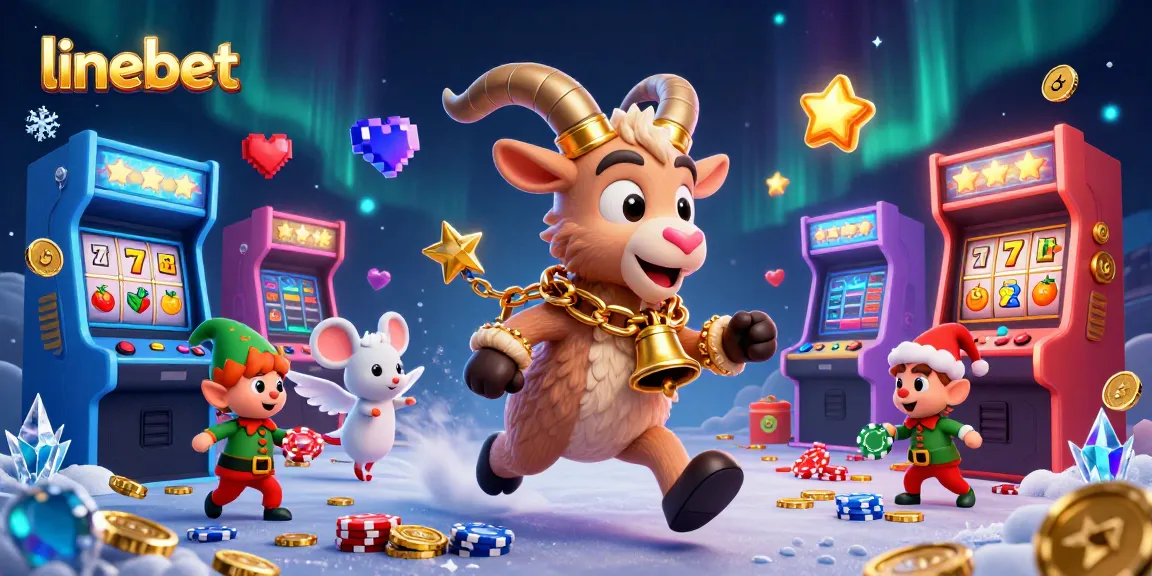 Experience the exciting world of linebet with a festive casino scene filled with dynamic characters and gaming elements.