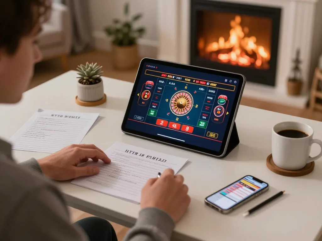 Player using 78wingo casino app on tablet for exciting live betting experience.