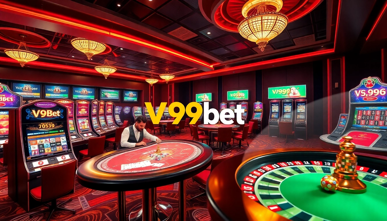 Experience the thrill of V9bet with vibrant casino elements and exciting online gambling.