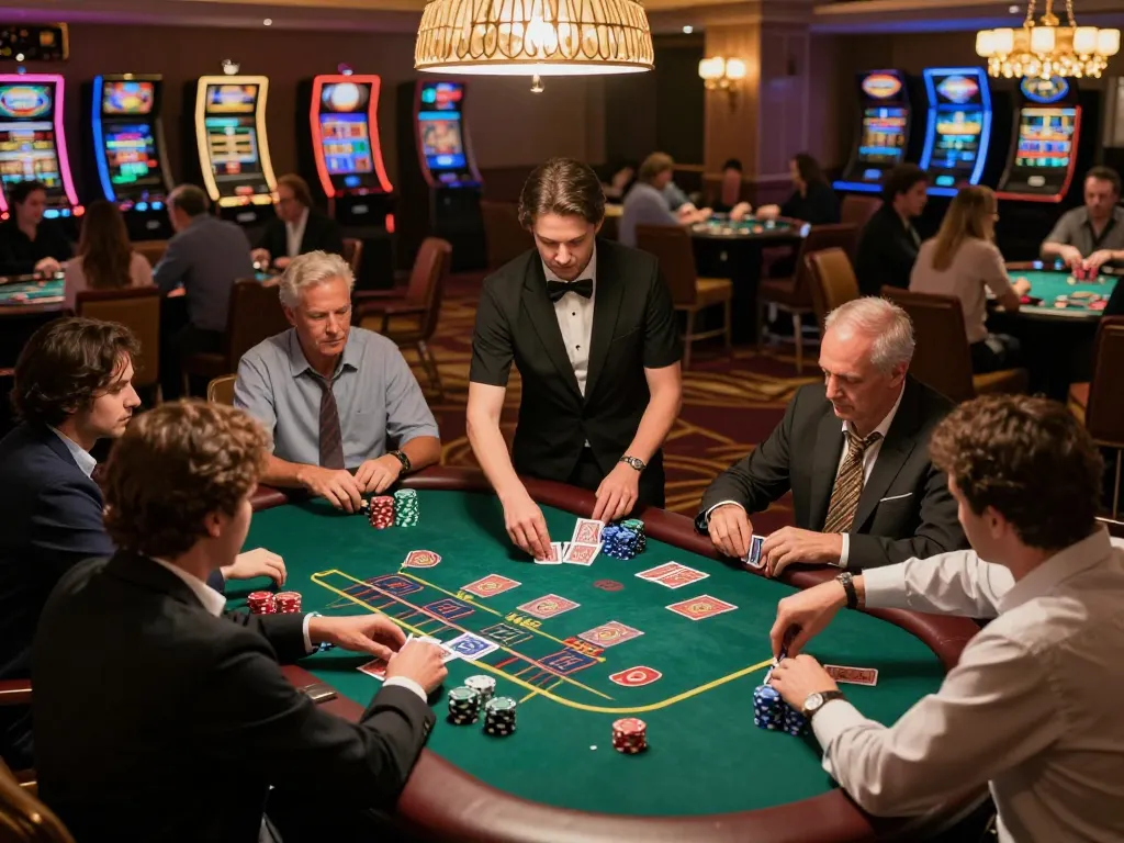 Experience the thrill of the hit club with an engaging blackjack game at a luxurious casino table.