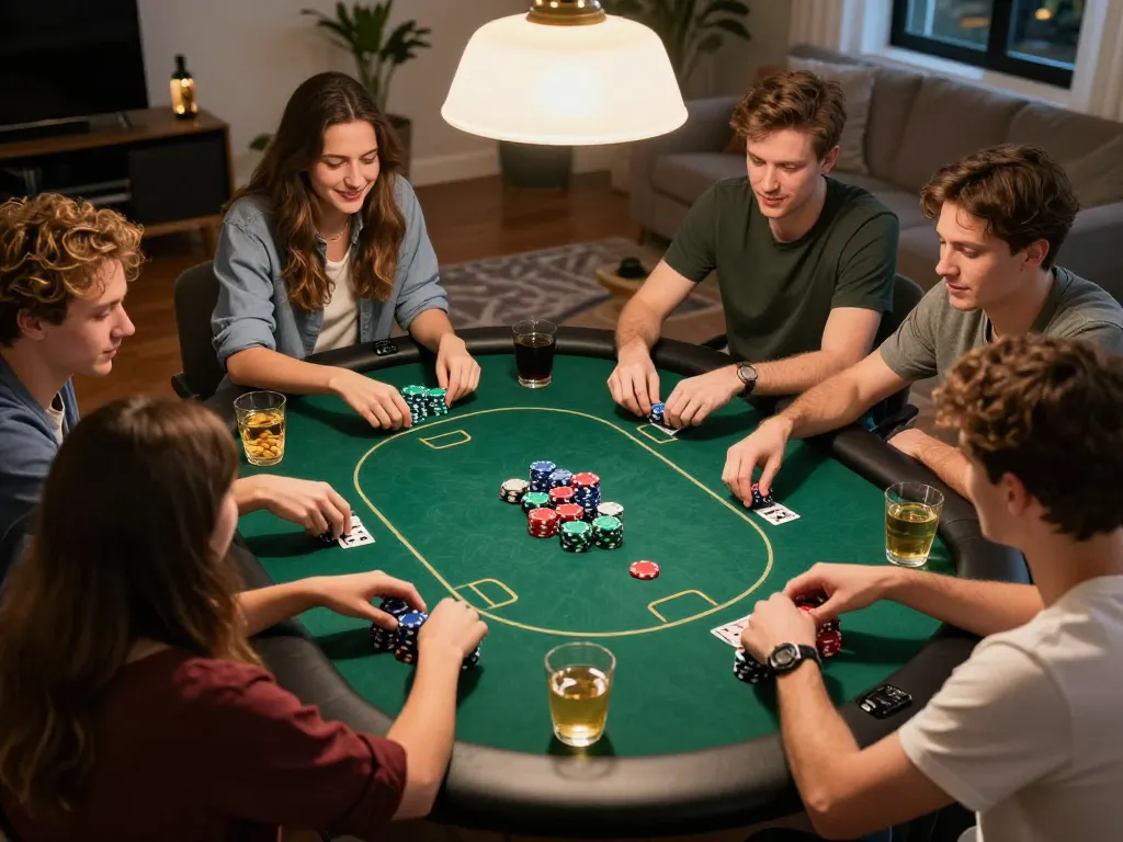 Kaya88 promotions empower friends enjoying a poker night with exciting gameplay and strategic challenges.