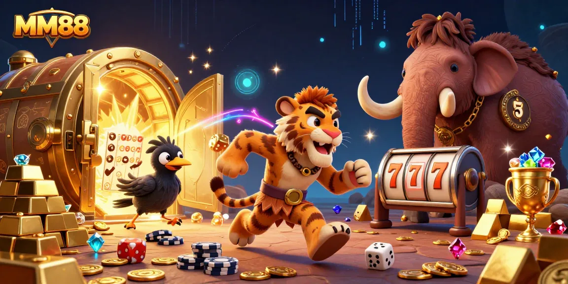 Experience MM88 excitement with a vibrant 3D casino featuring engaging characters and dynamic game elements.