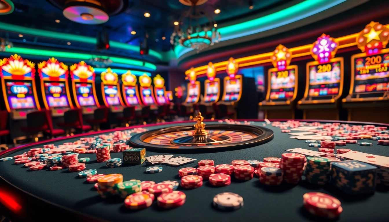 Experience the thrill of tr88 gaming with vibrant casino tables and high-tech betting.