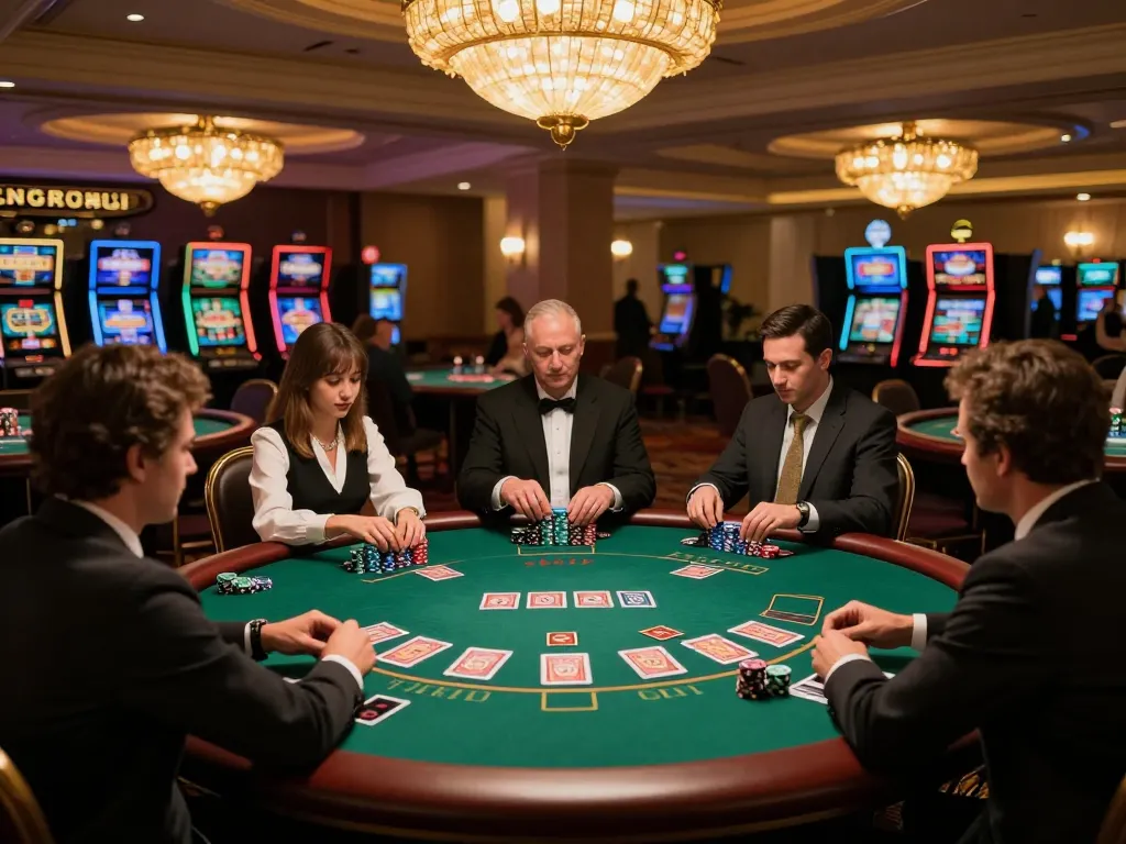 Players strategizing at a blackjack table while enjoying the dynamic gaming experience at fb88 casino.
