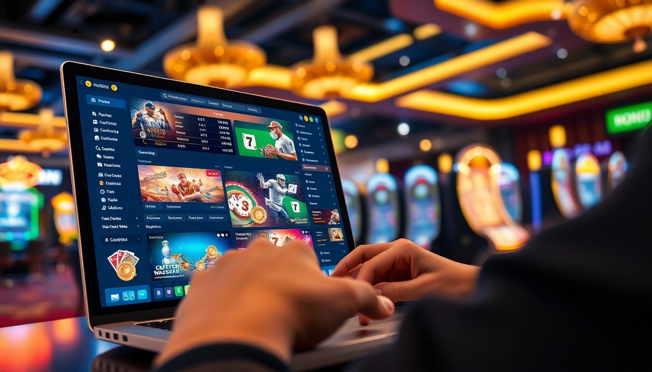 Dynamic online gaming interface showcasing winvn88.live with sports and casino options.