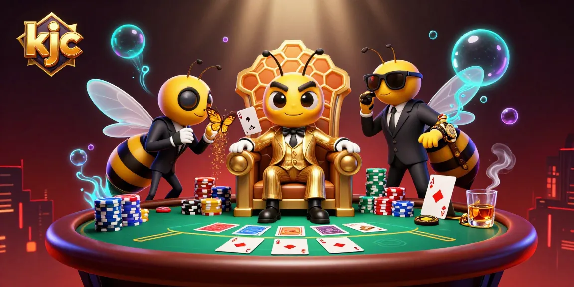 Engage in exciting poker action with kjc at this vibrant, animated casino scene featuring a clever mob boss.