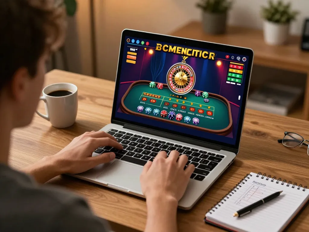 Engaging player enjoying FLY88 live dealer game at home, showcasing interactive casino experience.