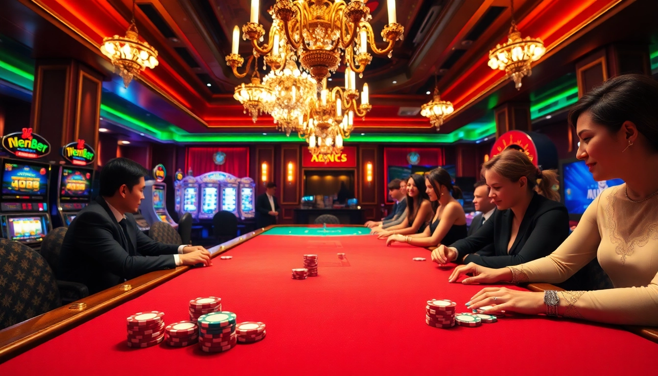 Experience high-stakes gaming at SUT88 with tabet excitement at the casino's vibrant poker table.