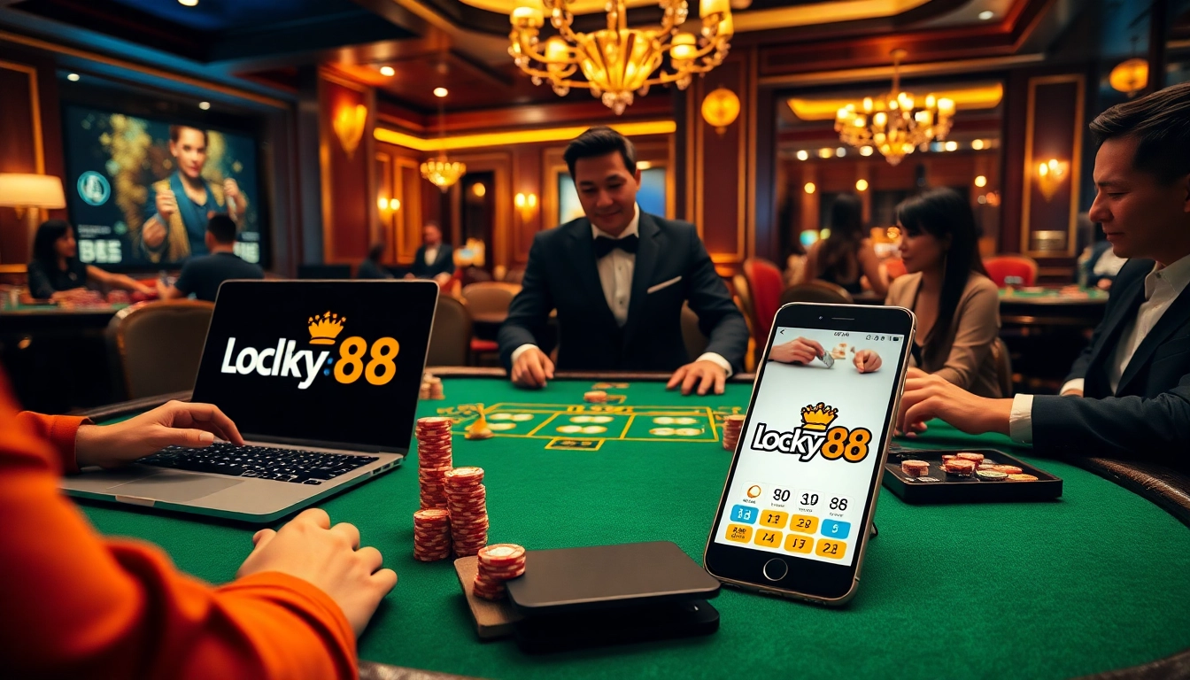 Engage in thrilling games at nhà cái lucky88 with luxurious poker tables and exciting online interfaces.