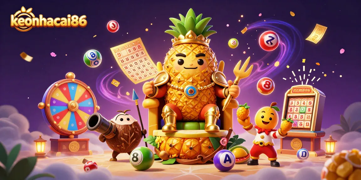 Experience thrilling gameplay with keonhacai86 while celebrating casino adventures with colorful lottery elements and vibrant characters.