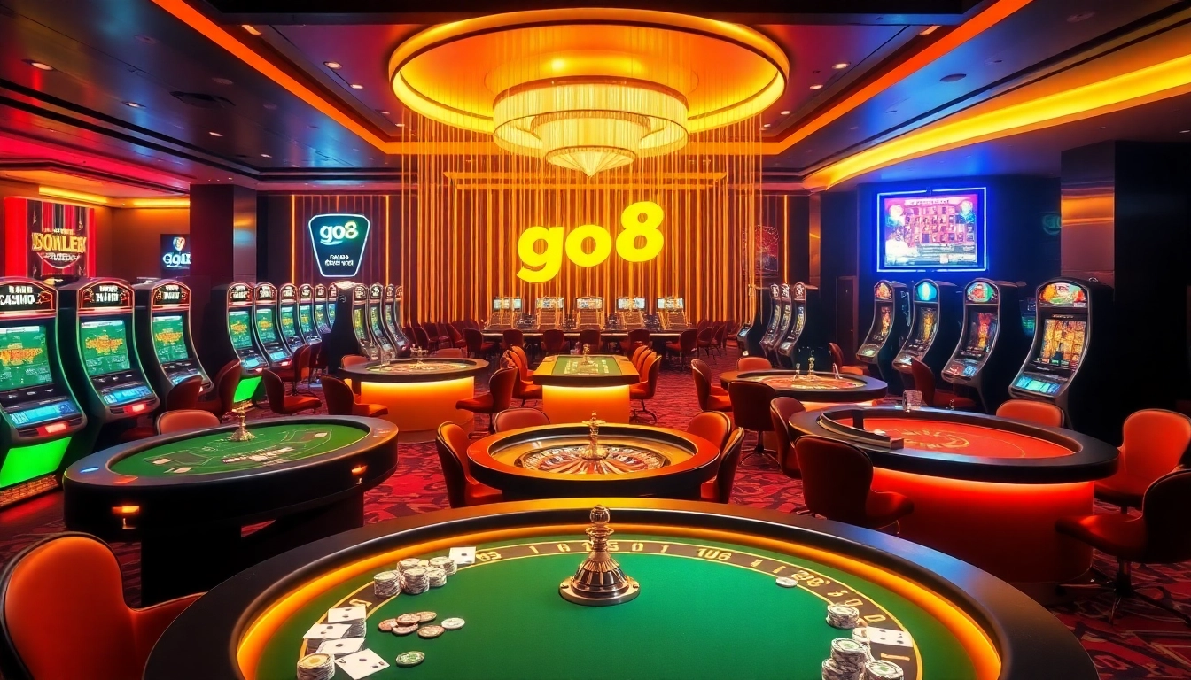 Experience thrilling gameplay on go8's advanced casino platform with vibrant tables and exciting games.