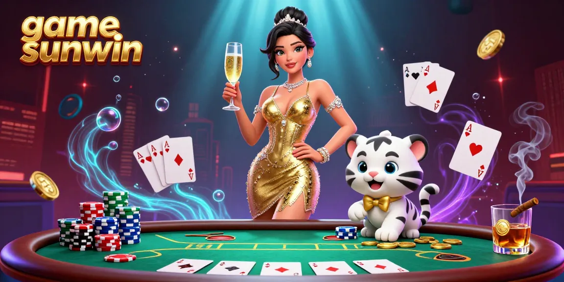 Experience the excitement of game sunwin with vibrant casino action and lucky charm elements.
