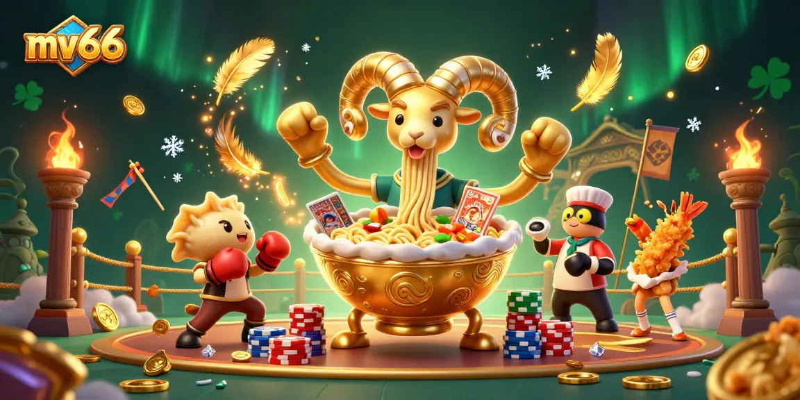 Engage in thrilling action with mv66's vibrant online casino scene featuring dynamic characters.