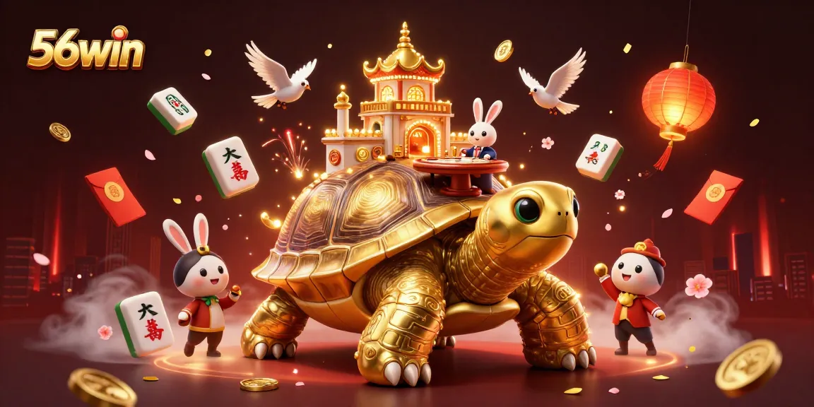 Play at 56win and win big with thrilling casino experiences highlighted in a vibrant illustration.