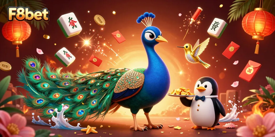 Join the excitement at F8bet with vibrant casino elements and digital luxury in this stunning illustration.