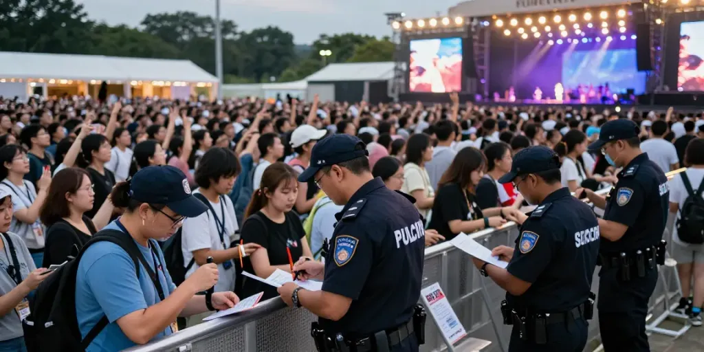 Event Security team providing safety at a local concert, ensuring community peace of mind.