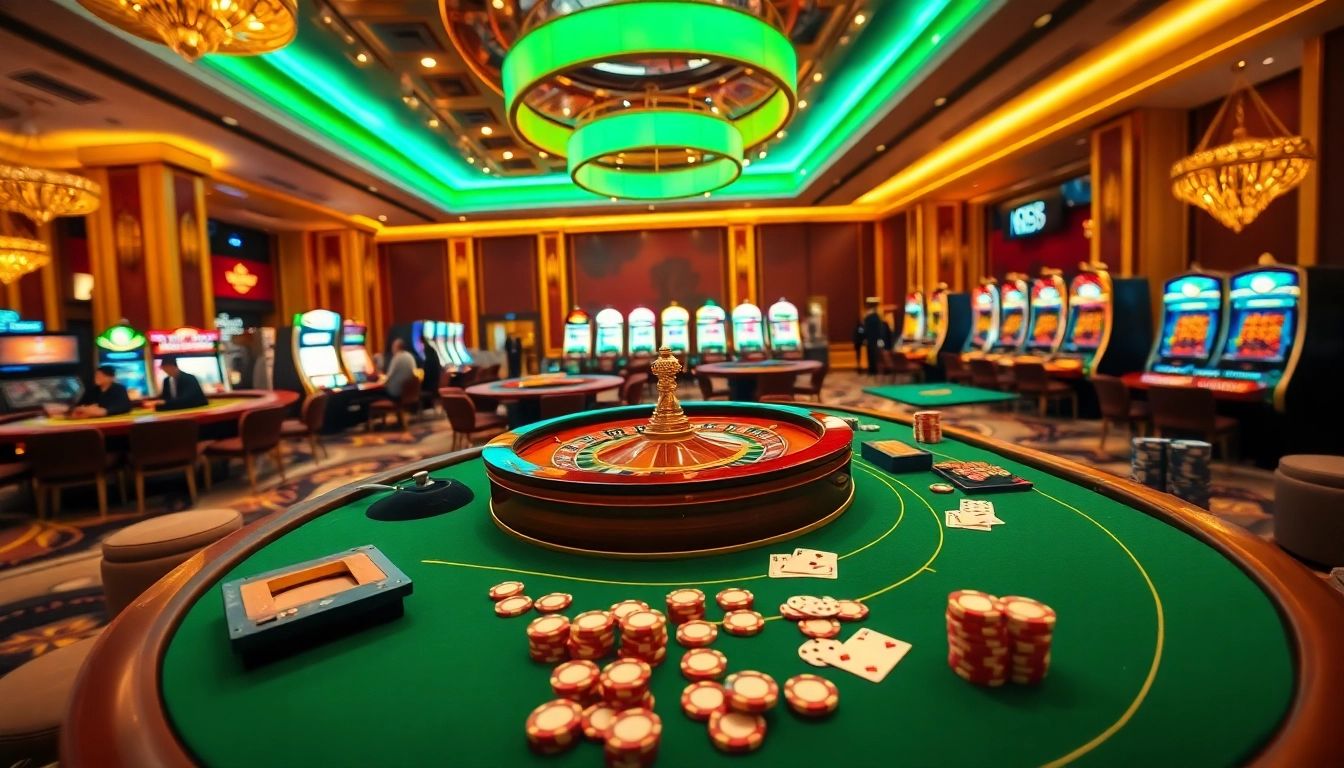 Experience the thrill of nk88 at a luxurious casino with engaging games and vibrant slot machines.