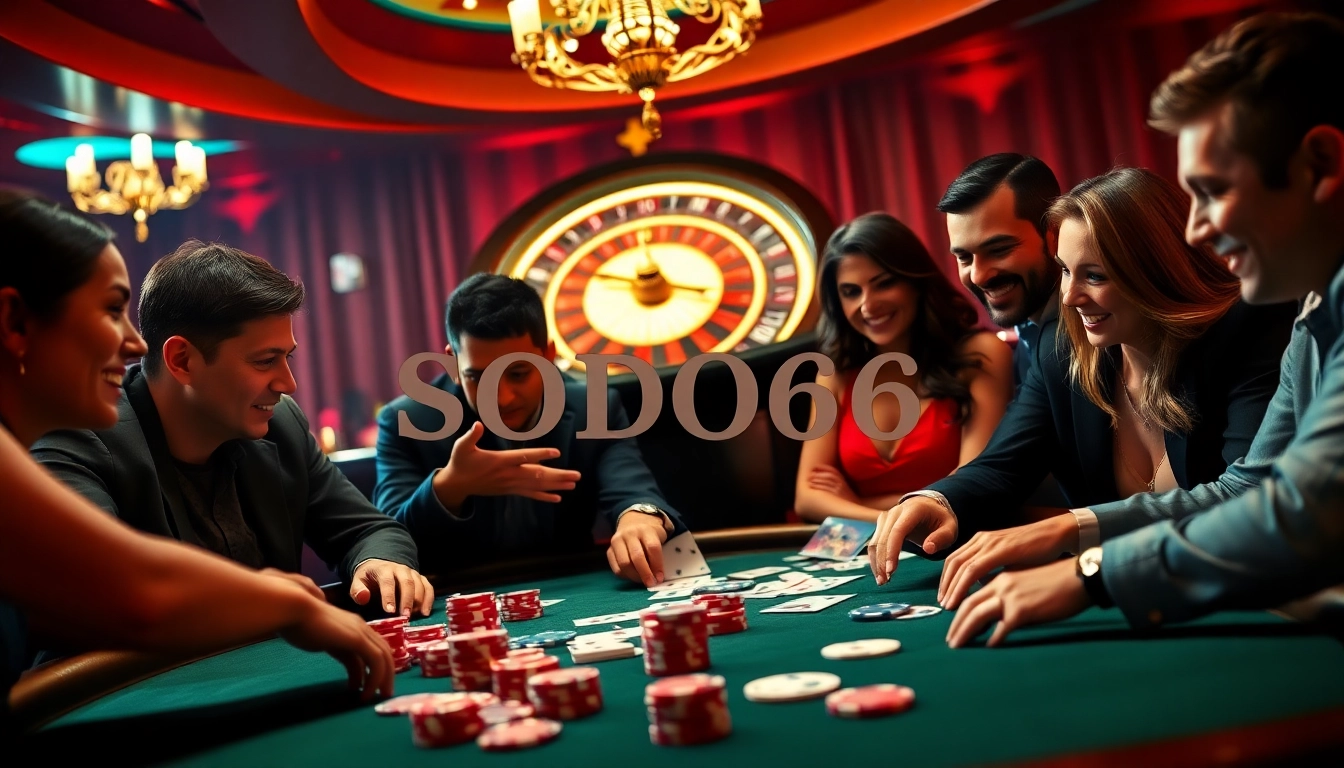 SODO66 casino action with vibrant poker chips and intense gameplay at the table.