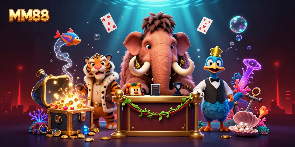 Engage with MM88's vibrant online casino experience featuring iconic characters and thrilling actions.