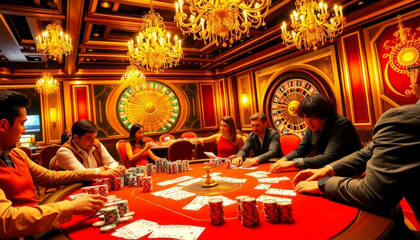 Enjoying a thrilling poker game at 79king casino, with vibrant chips and cards in play.