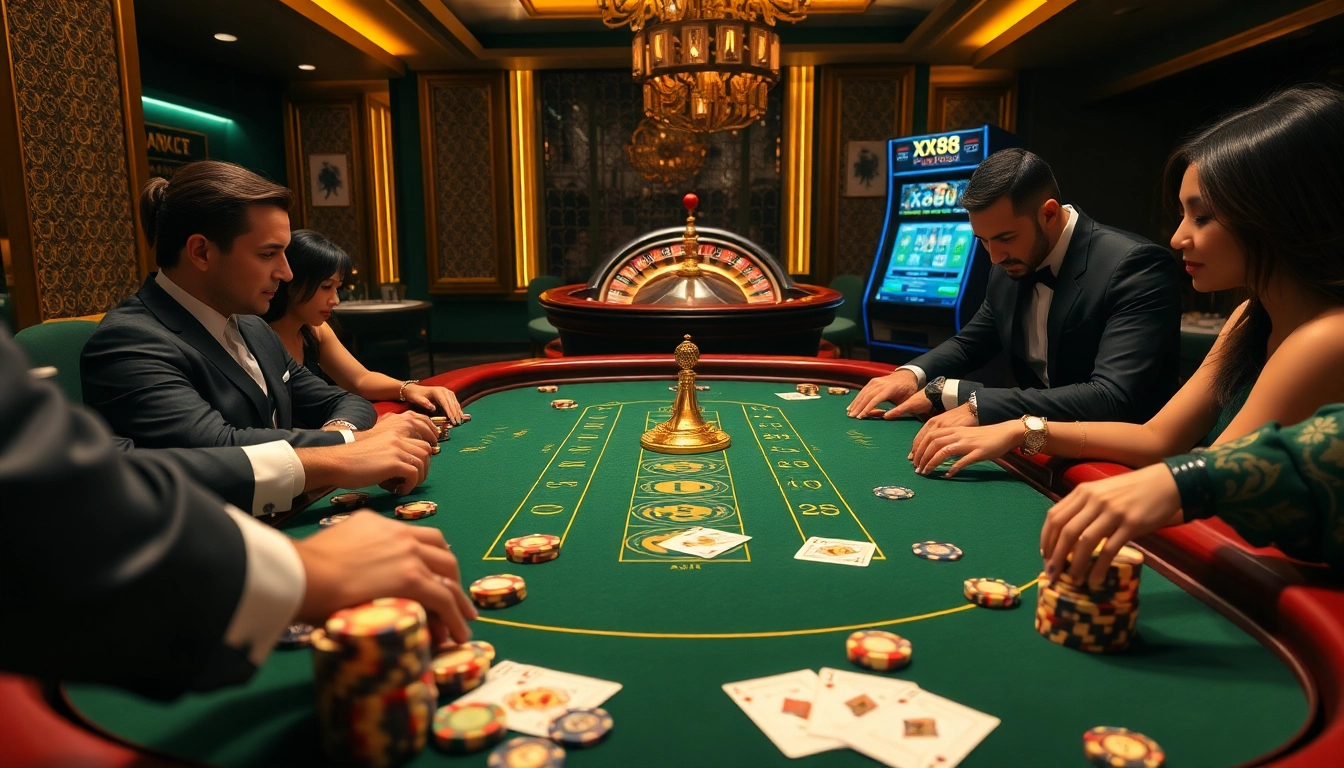 Experience the thrill of baccarat at XX88 with vibrant casino action and strategic gameplay.