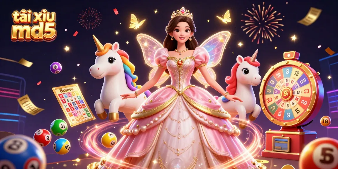 Experience the excitement of tài xỉu md5 with a vibrant 3D illustration of characters and game elements!