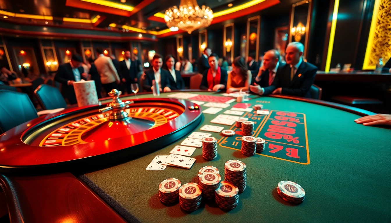 Experience high-stakes excitement at https://bem88v.com/ with players engaged at an elegant poker table.